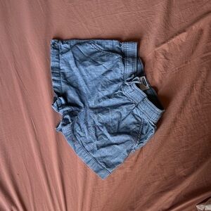 Old Navy Light Blue Washed Denim-Style High Waist Shorts